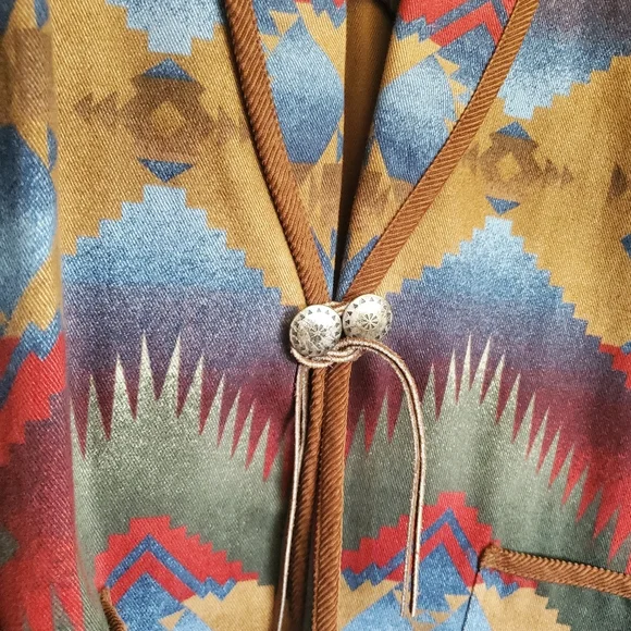 Jones New York Sport Oversized Navajo Print Coat Blazer - Picture 4 of 6